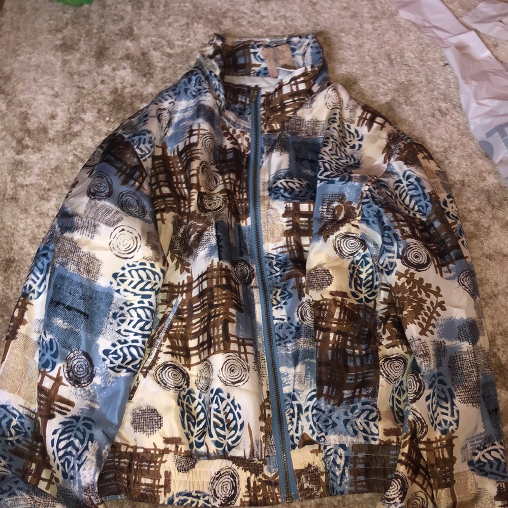 Silk Patterned Windbreaker